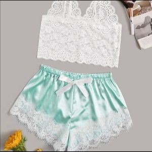 New brallette and satin shorts set